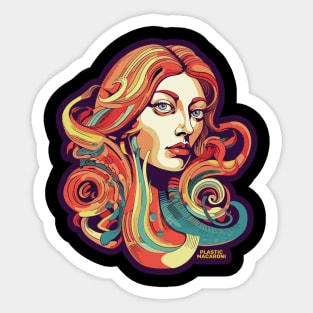 Plastic Macaroni Boho Trippy Hippy Vintage Noodle Sticker